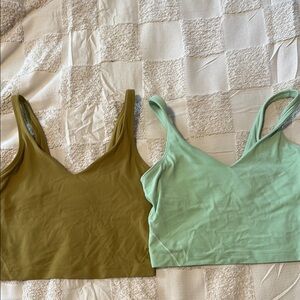 lululemon athletica Olive and Mint Crop Tops